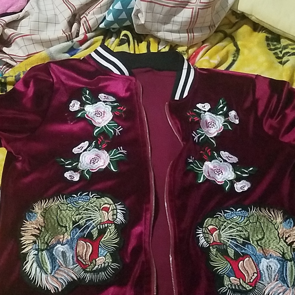Jacket ..its a burgundy,  but I put red the closes
